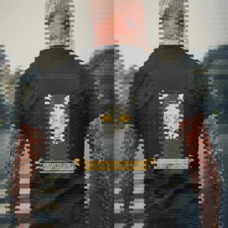 ファニー・キャット・ウェンズデー メンズTシャツ バックプリント 高齢者への贈り物