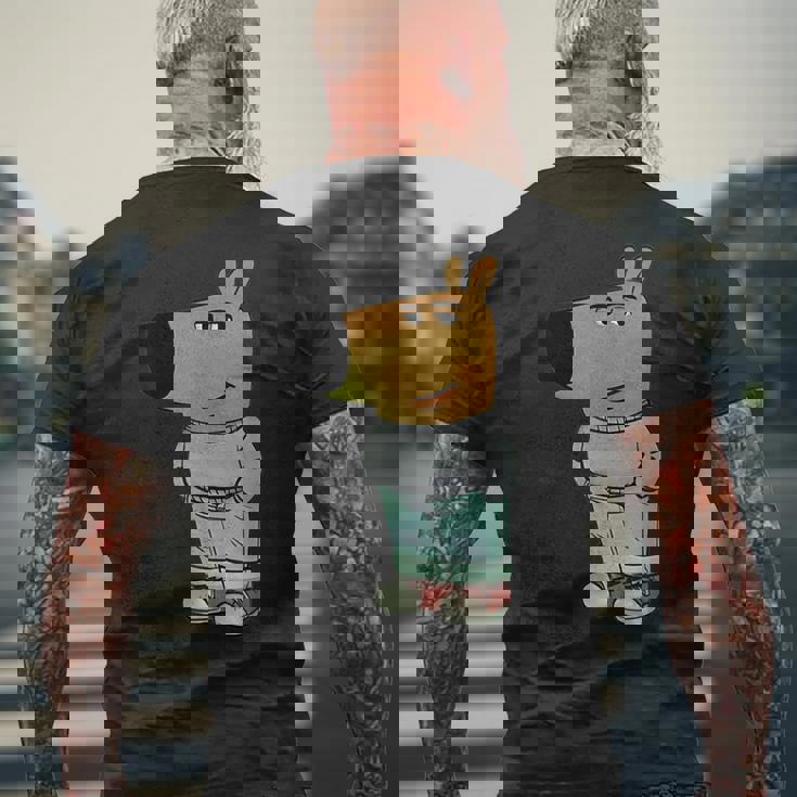 ファニー・ジェネ・アルファ・チル・ガイ・ミーム・ドッグ・クール・インターネット・ステートメント メンズTシャツ バックプリント 高齢者への贈り物