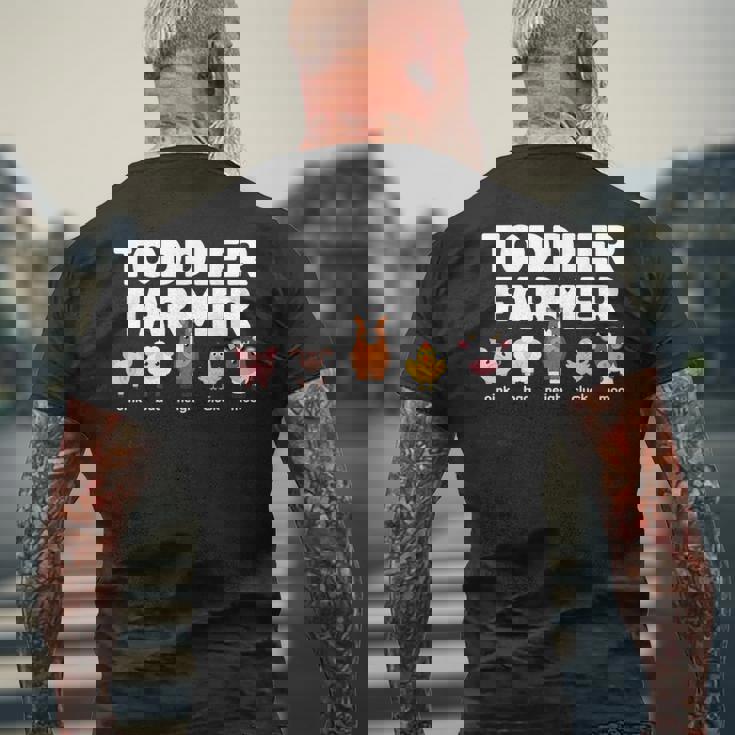 ファームアニマルサウンドoink Baa Neigh Cluck Moo 幼児農家 メンズTシャツ バックプリント 高齢者への贈り物