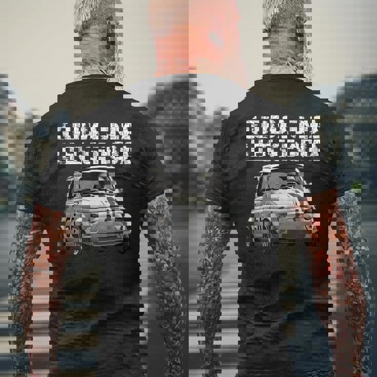 フィアット500 メンズTシャツ バックプリント 高齢者への贈り物