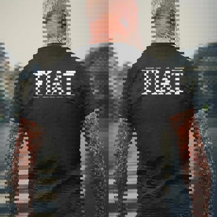 フィアットイングリッシュワードアパレル メンズTシャツ バックプリント 高齢者への贈り物