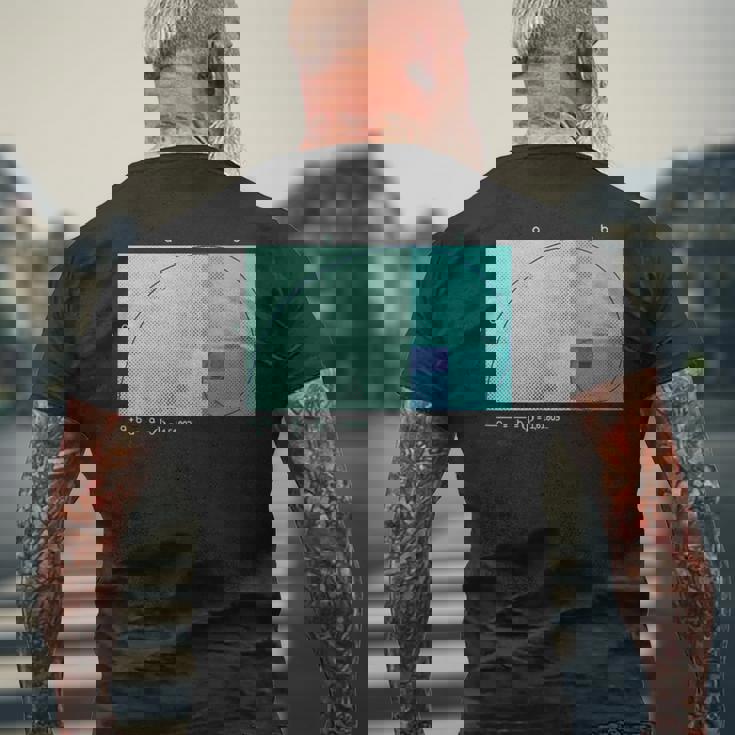 フィボナッチ黄金比 快適なハーフトーン効果。 メンズTシャツ バックプリント 高齢者への贈り物