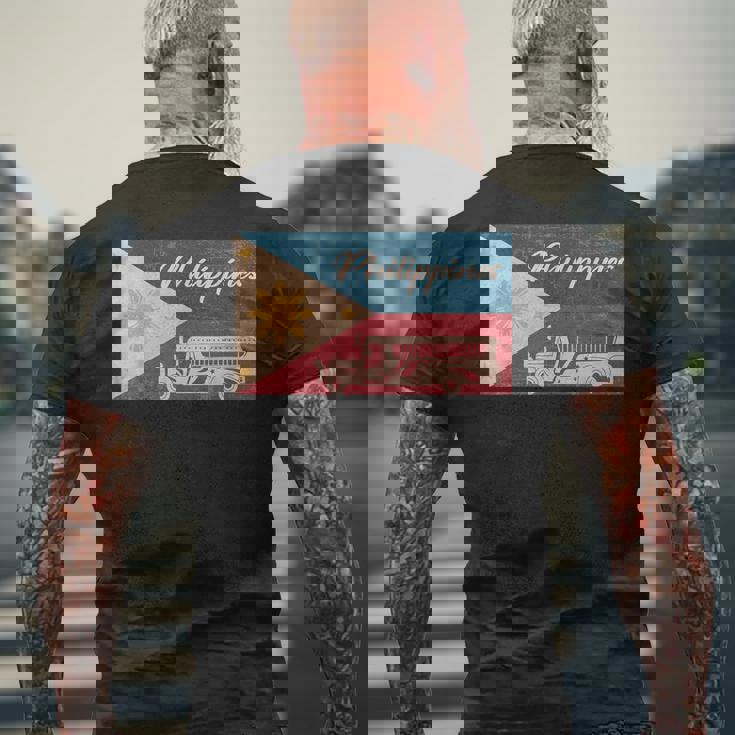 フィリピン ジープニー ディスコ セブ スービック アンヘレス パームス マニラ パラワン ギフト お土産 メンズTシャツ バックプリント 高齢者への贈り物