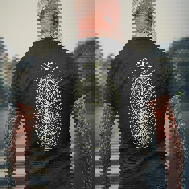 フェイズオブザムーン 生命の樹サークル メンズTシャツ バックプリント 高齢者への贈り物