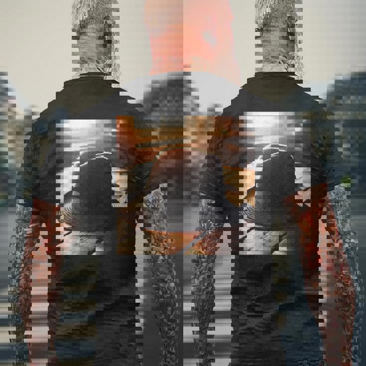 フェドーラ・ハット メンズTシャツ バックプリント 高齢者への贈り物