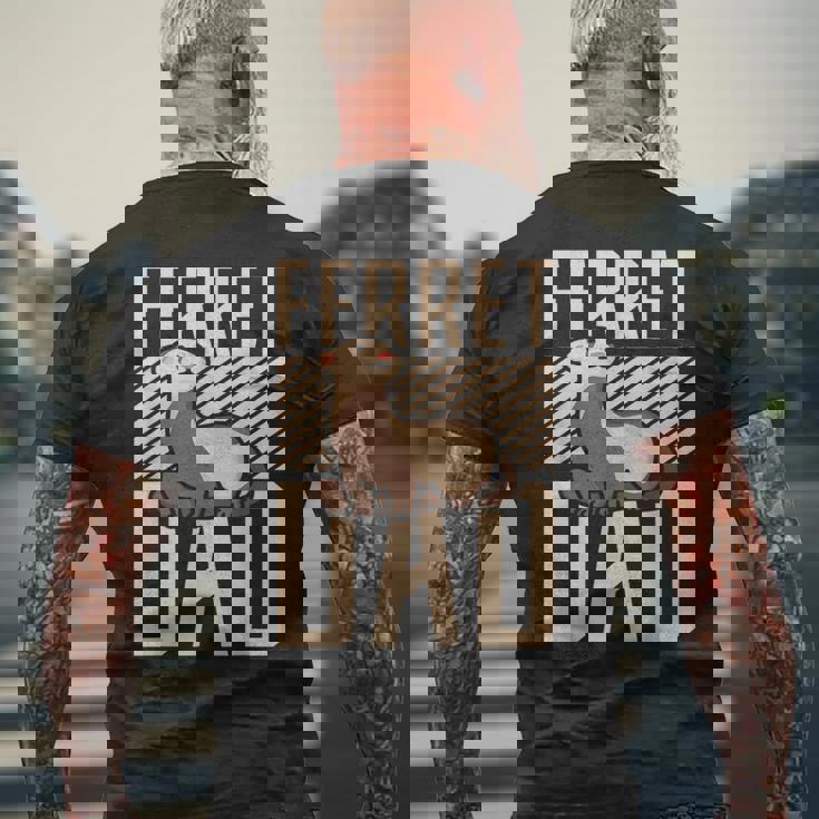 フェレット ダッド フェレット メンズTシャツ バックプリント 高齢者への贈り物