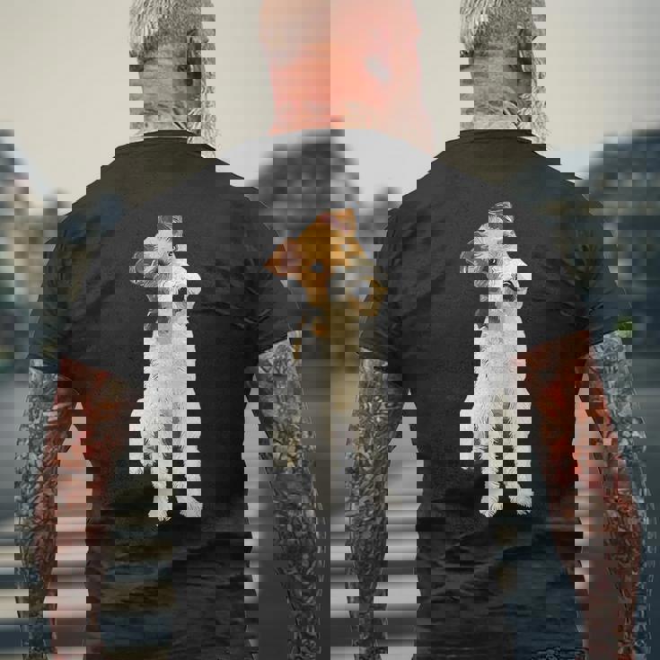 フォックステリアワイヤー メンズTシャツ バックプリント 高齢者への贈り物