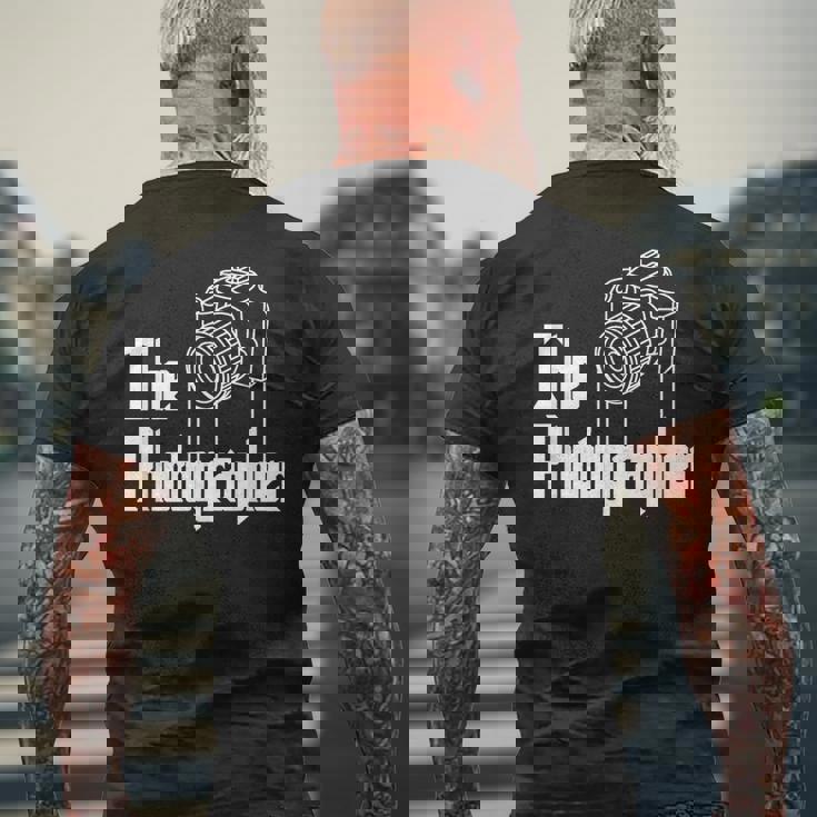 フォトカメラ カメラマン メンズTシャツ バックプリント 高齢者への贈り物