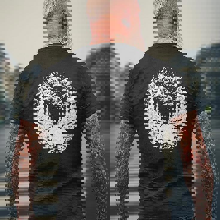 フォレストマウンテンの面白いスクオンク 星 Cryptid 内向性 メンズTシャツ バックプリント 高齢者への贈り物