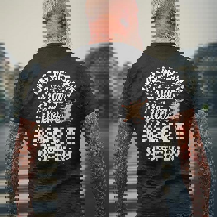 フクロモモンガのママ フクロモモンガのネックレス フクロモモンガの恋人 メンズTシャツ バックプリント 高齢者への贈り物