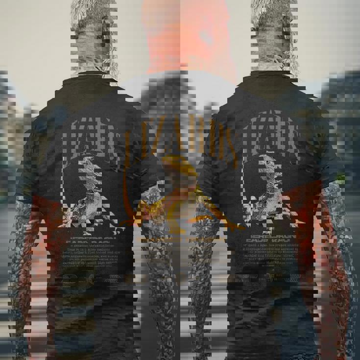 フトアゴヒゲトカゲ ストリートウェア トカゲ キーパー メンズTシャツ バックプリント 高齢者への贈り物