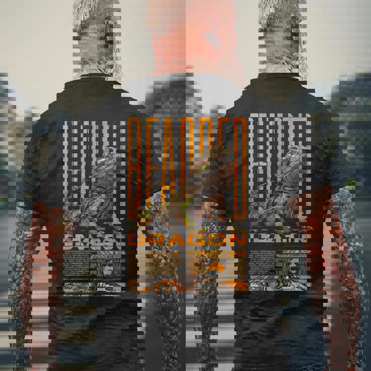 フトアゴヒゲトカゲ 爬虫類キーパー ビアディ トカゲ ストリートウェア メンズTシャツ バックプリント 高齢者への贈り物