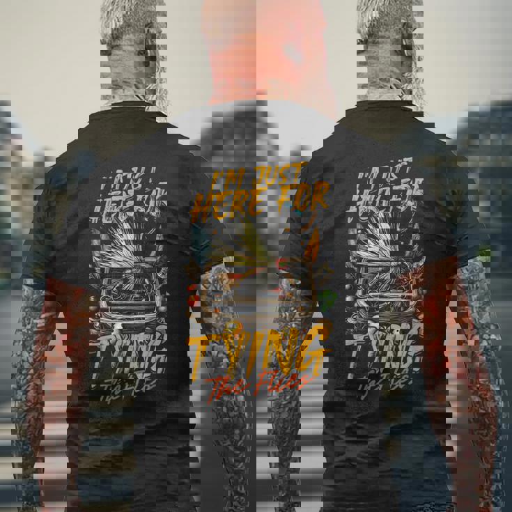 フライフィッシング フライアングラー メンズTシャツ バックプリント 高齢者への贈り物