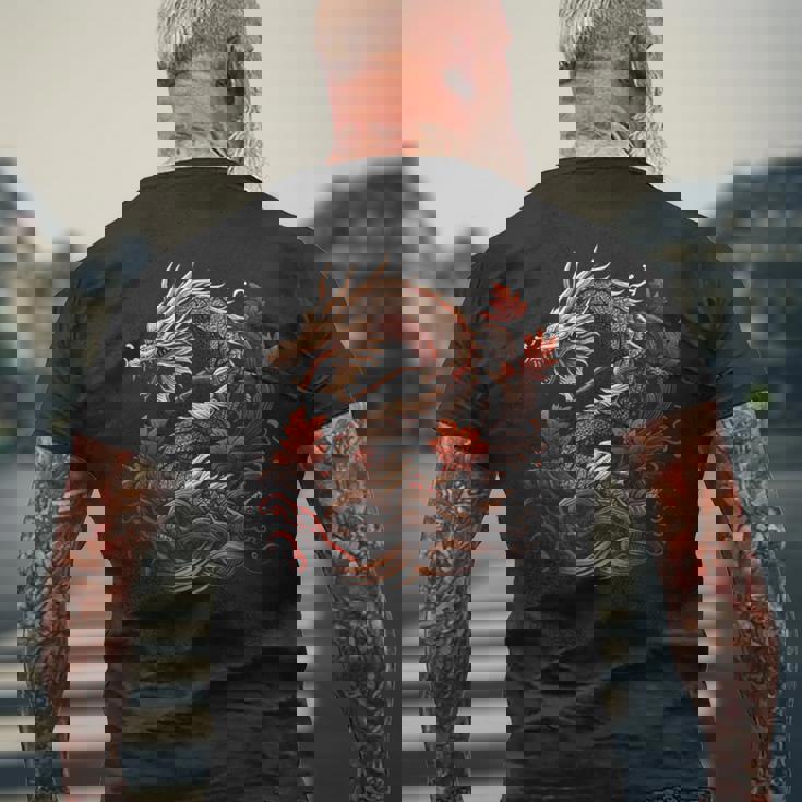 フライング・ジャパン・ドラゴンズ メンズTシャツ バックプリント 高齢者への贈り物