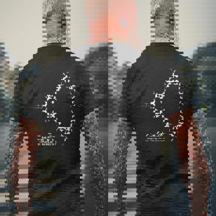 フラクタル計算式 The Mandelbrotet メンズTシャツ バックプリント 高齢者への贈り物