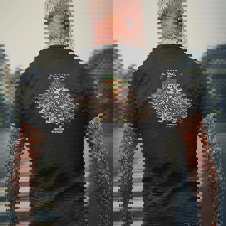 フラダンス ハワイ 火の神 ペレ フラダンサー 長袖tシャツ メンズTシャツ バックプリント 高齢者への贈り物