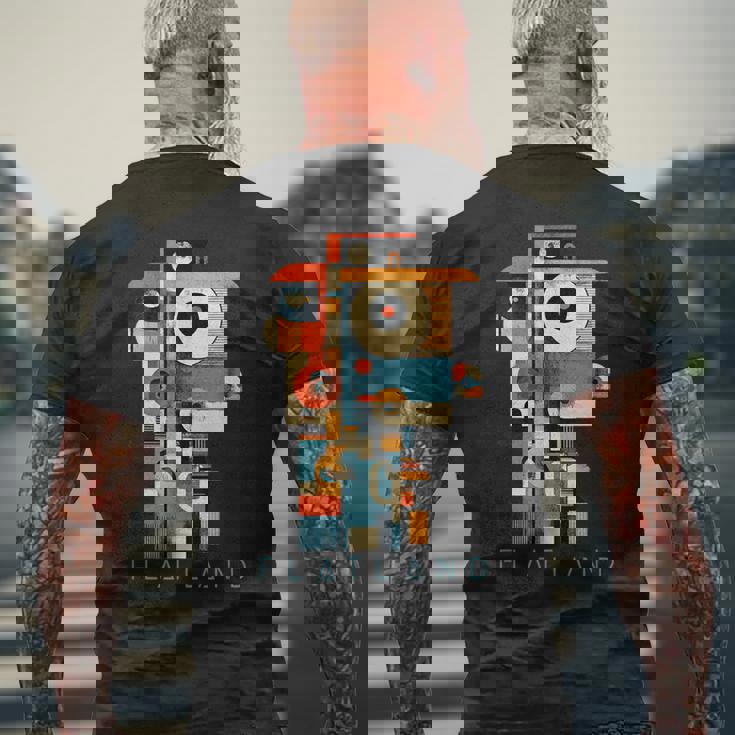 フラットランド エドウィン・A・アボット作 多次元のロマンス メンズTシャツ バックプリント 高齢者への贈り物