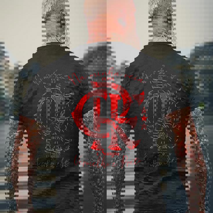 フラメンゴtシャツ赤と黒の メンズTシャツ バックプリント 高齢者への贈り物