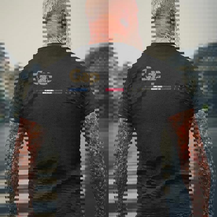 フランスで「ジェイミーギャップ」都市名 メンズTシャツ バックプリント 高齢者への贈り物