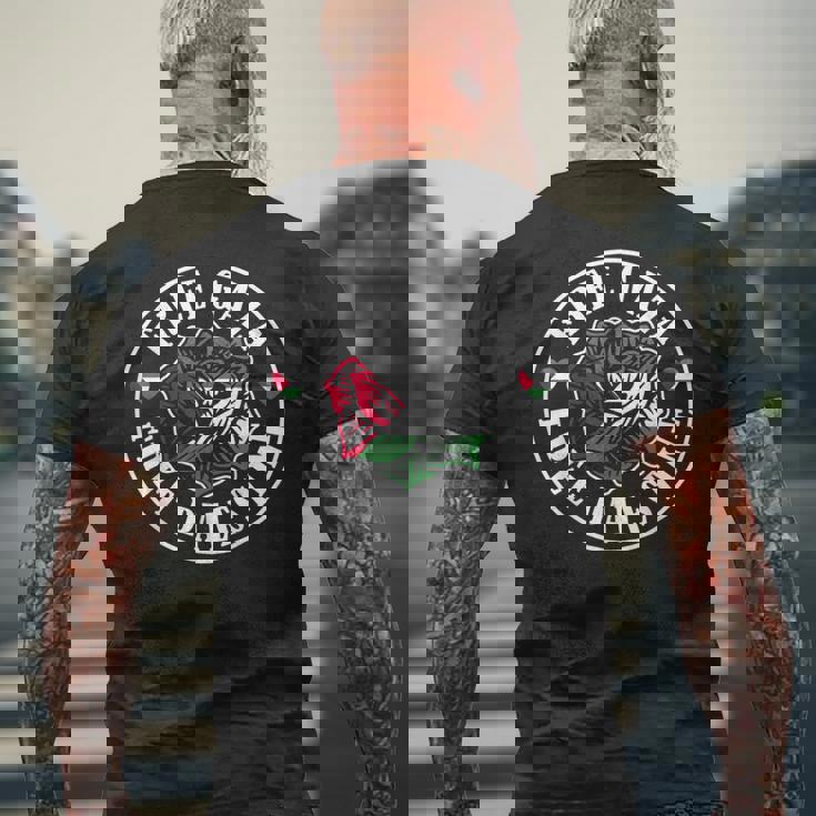 フリーガザフリーパレスチナフリーパレスチナ メンズTシャツ バックプリント 高齢者への贈り物