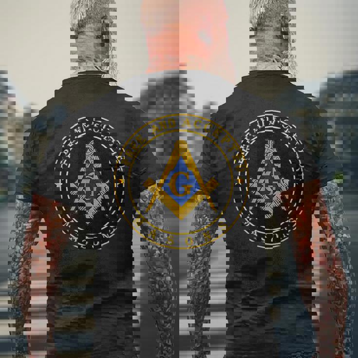 フリーメイソンロッジ フリーメイソン シンボル フリーメイソン メンズTシャツ バックプリント 高齢者への贈り物