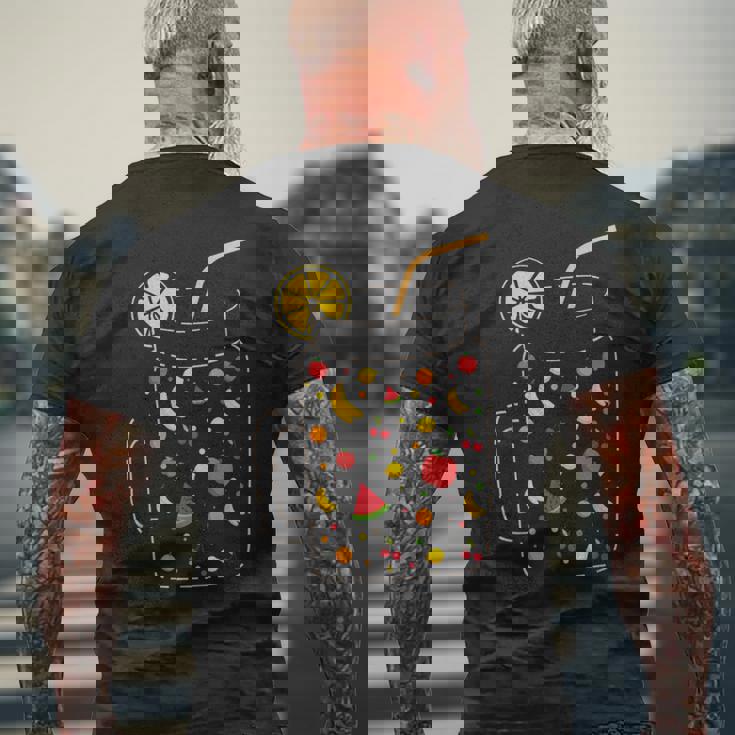 フルーツスムージー、健康的な食事、フルーツジュース、夏 メンズTシャツ バックプリント 高齢者への贈り物