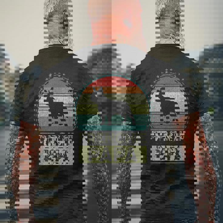 フレンチ・パパ 父の日 フレンチ・ブルドッグ メンズTシャツ バックプリント 高齢者への贈り物