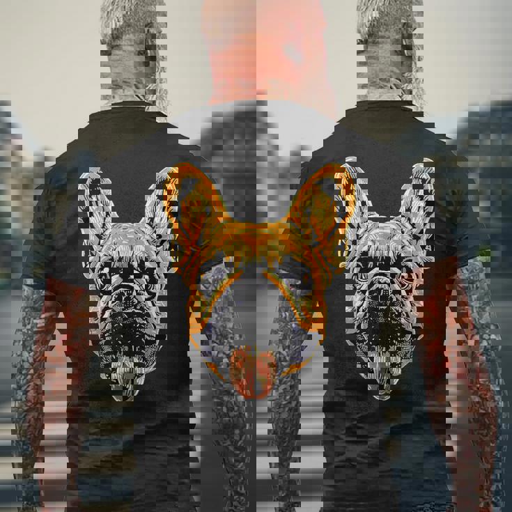 フレンチ・ブルドッグ・モチーフ グレート・デーン 犬 ブルドッグ グレート・デーン メンズTシャツ バックプリント 高齢者への贈り物