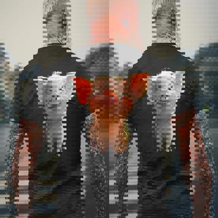 ブタ 国産ブタ ラブ・リトル・ピギー メンズTシャツ バックプリント 高齢者への贈り物