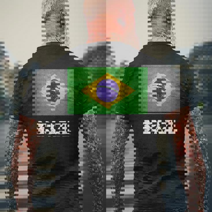 ブラジル国旗tシャツ メンズTシャツ バックプリント 高齢者への贈り物