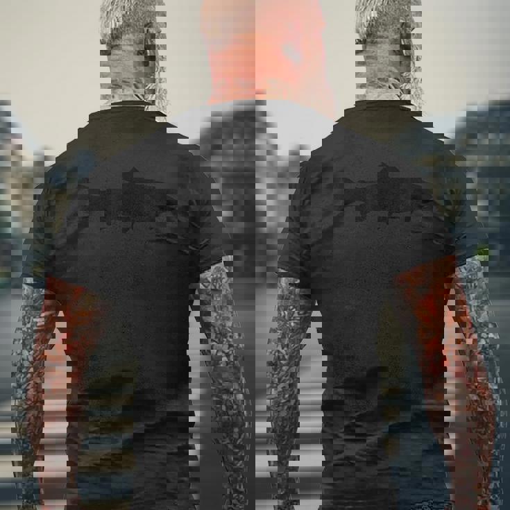 ブラックトラウトフィッシュ メンズTシャツ バックプリント 高齢者への贈り物