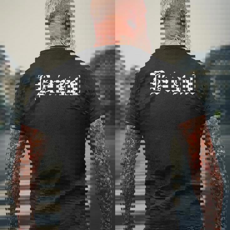 ブリストル イングランド 古英語 メンズTシャツ バックプリント 高齢者への贈り物