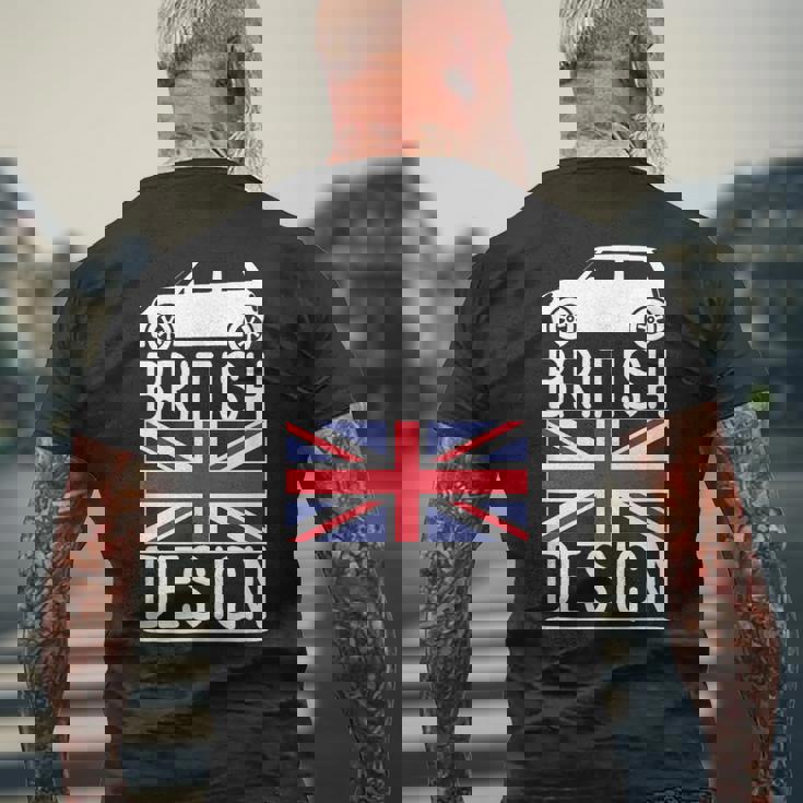 ブリティッシュクラシックカー ミニ メンズTシャツ バックプリント 高齢者への贈り物