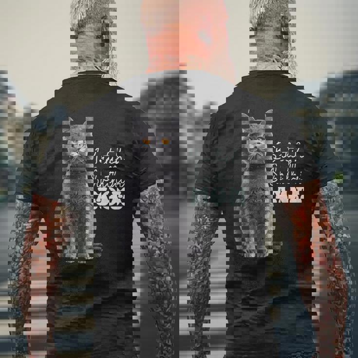 ブリティッシュショートヘア イギリス メンズTシャツ バックプリント 高齢者への贈り物