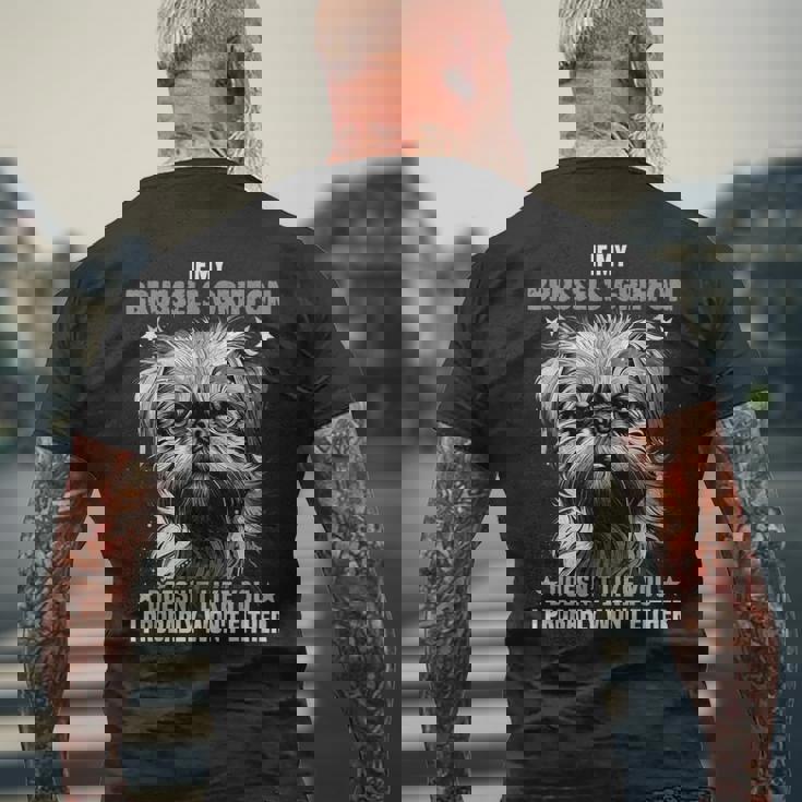 ブリュッセル グリフォン 愛犬家の飼い主のためのデザイン ブリュッセル グリフォン メンズTシャツ バックプリント 高齢者への贈り物