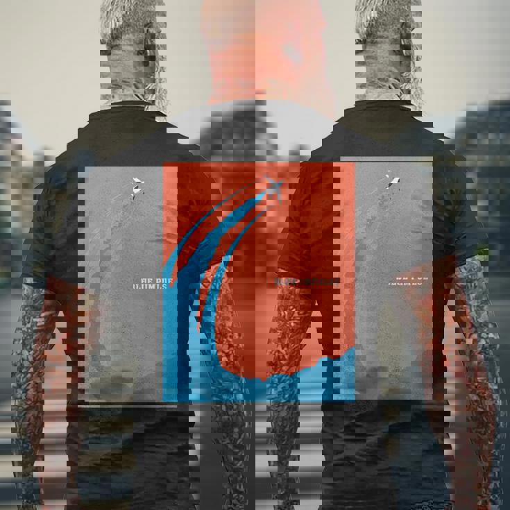 ブルーインパルスmoke メンズTシャツ バックプリント 高齢者への贈り物