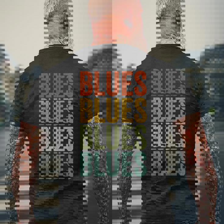 ブルースミュージックブルースマン メンズTシャツ バックプリント 高齢者への贈り物