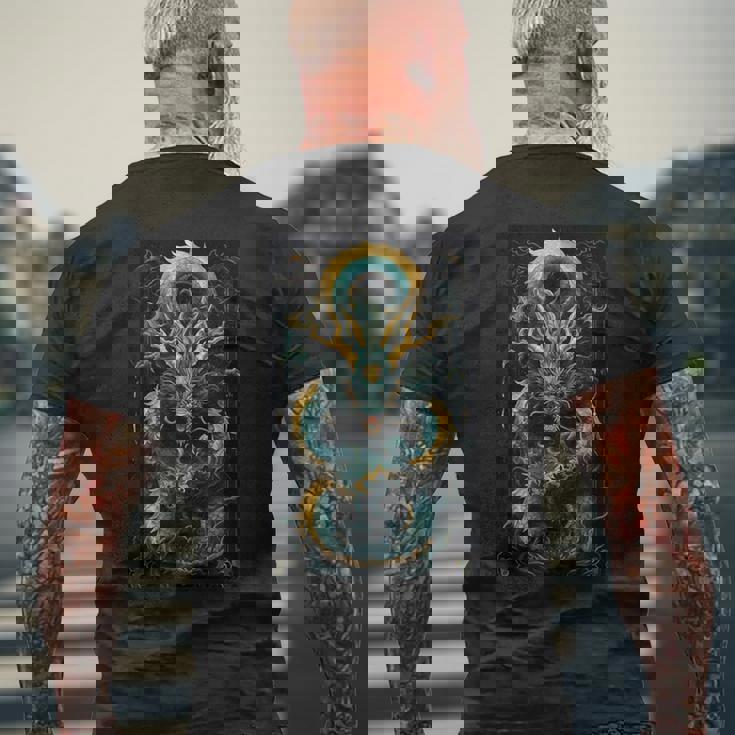 ブルードラゴン メンズTシャツ バックプリント 高齢者への贈り物