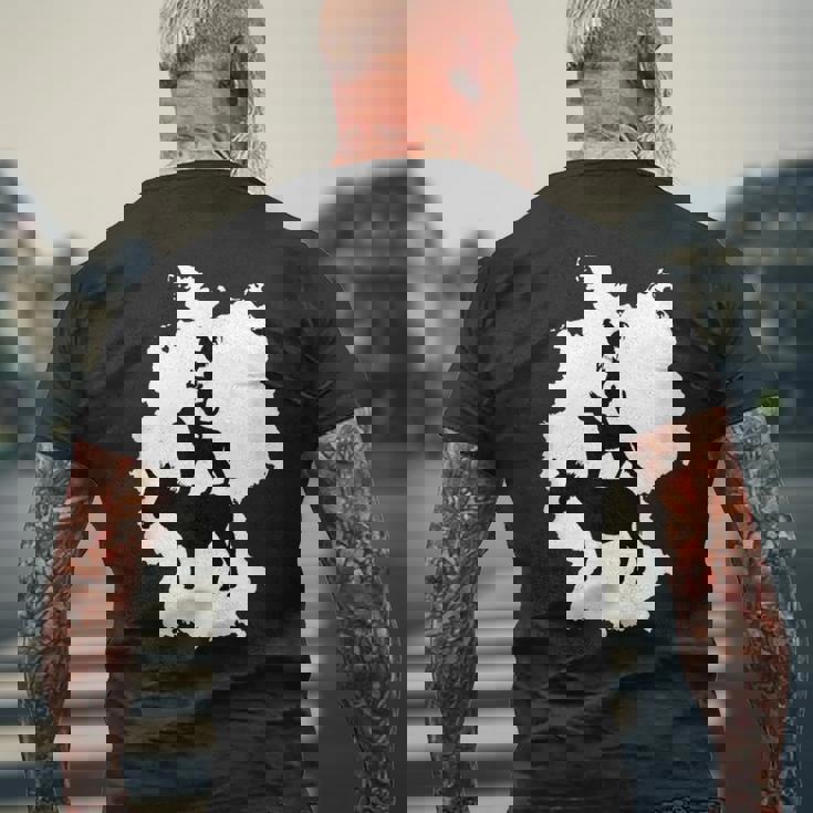 ブレーメン・タウン・ミュージシャン メンズTシャツ バックプリント 高齢者への贈り物