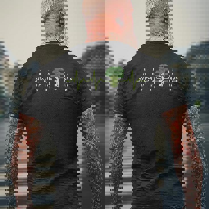 ブロッコリー ハートビート メンズTシャツ バックプリント 高齢者への贈り物