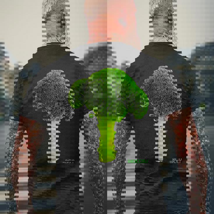 ブロッコリー 大 写真 & 文字 Broccoli Big Photo & Text メンズTシャツ バックプリント 高齢者への贈り物