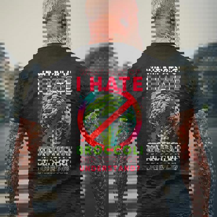 ブロッコリー嫌い メンズTシャツ バックプリント 高齢者への贈り物