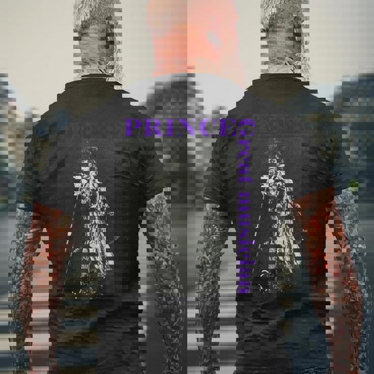 プリンス-007 メンズTシャツ バックプリント 高齢者への贈り物