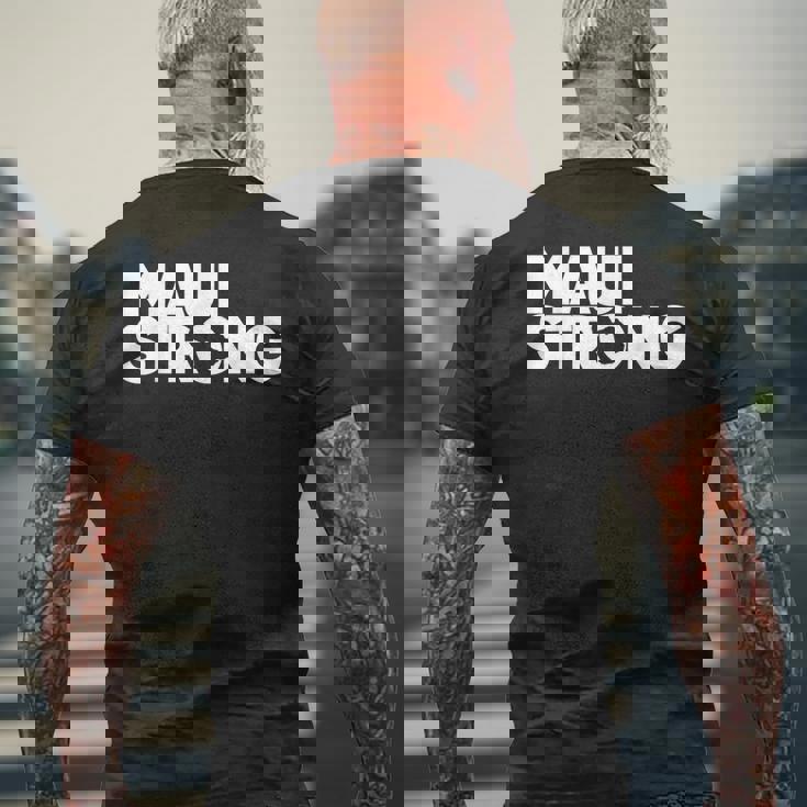 プレイ・フォー・マウイハワイ・ストロング メンズTシャツ バックプリント 高齢者への贈り物