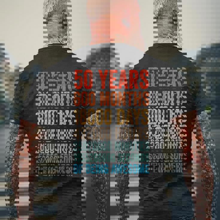 プレゼント 50歳 誕生日 ビンテージ 50年 レトロ メンズTシャツ バックプリント 高齢者への贈り物