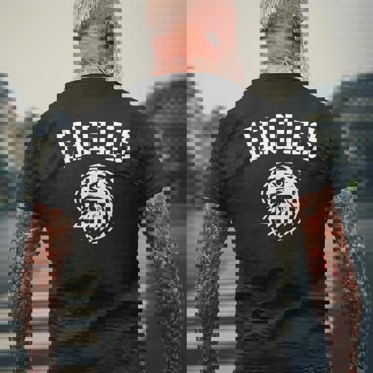 プレーヤーとファンのためのイーグルスマスコット メンズTシャツ バックプリント 高齢者への贈り物