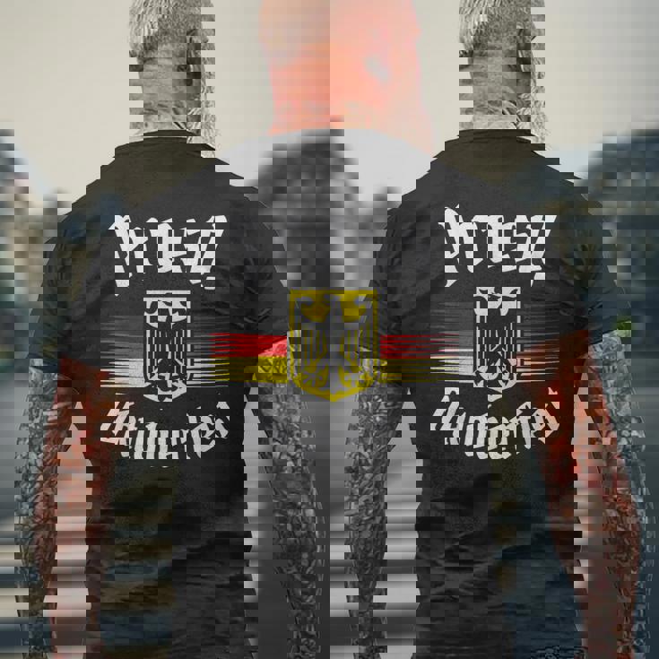 プロスト オクトーバーフェスト ビール ドイツ国旗 オクトーバーフェスト イベント ドイツ メンズTシャツ バックプリント 高齢者への贈り物