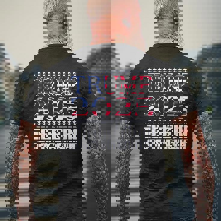 プロトランプシャツ2024 大統領トランプの帰還 2025 メンズTシャツ バックプリント 高齢者への贈り物