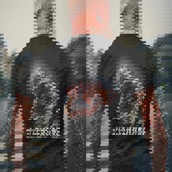 プロレス_007 メンズTシャツ バックプリント 高齢者への贈り物