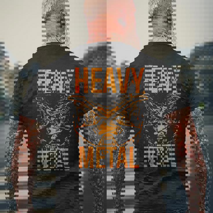 ヘヴィメタルミュージック メンズTシャツ バックプリント 高齢者への贈り物